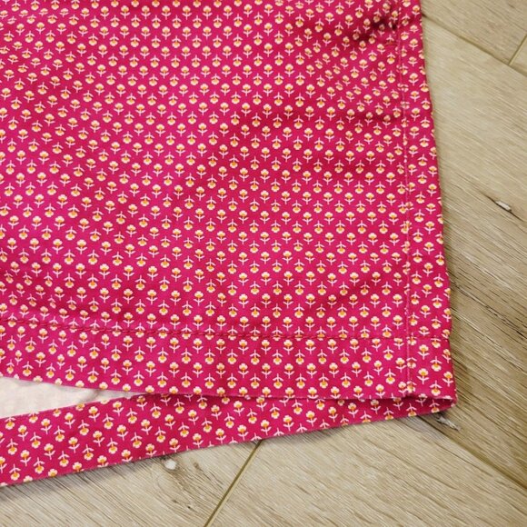 Womens Old Navy Pink Yellow Flowers Chino Casual Size 12 Short Shorts - Picture 2 of 4